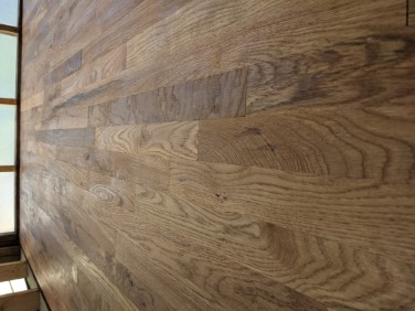 close up of finished flooring